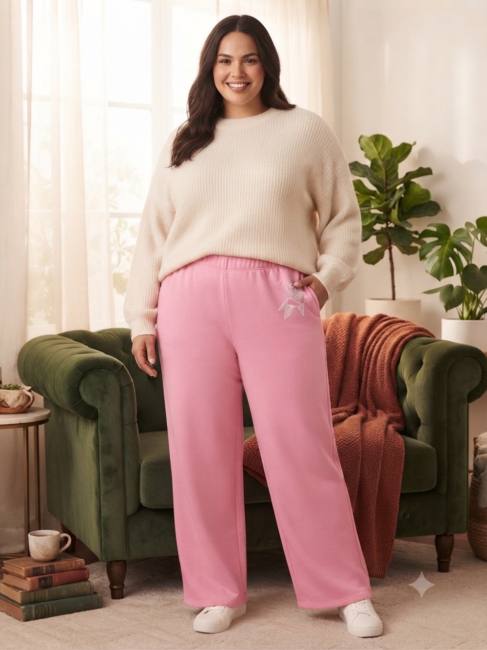 Grayson Threads Pink Rose Sweats NWT